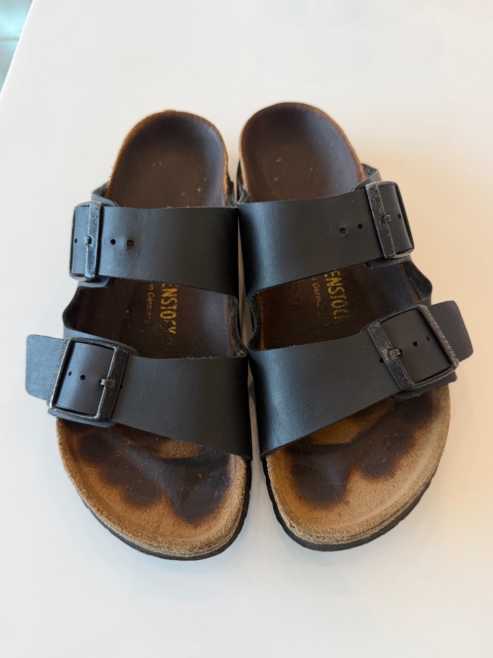 Birkenstock Arizona Sandals Women's 38 Narrow US 7 Black Leather